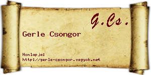 Gerle Csongor névjegykártya